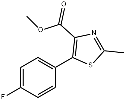 METHYL 5-(4-FLUOROPHENYL)-2-METHYLTHIAZOLE-4-CARBOXYLATE Structural