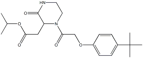 isopropyl {1-[(4-tert-butylphenoxy)acetyl]-3-oxo-2-piperazinyl}acetate Structural