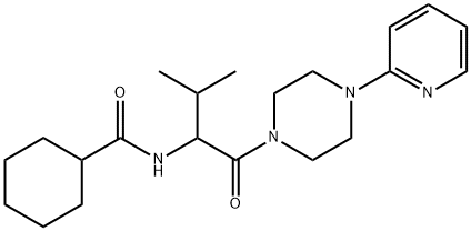N-{3-methyl-1-oxo-1-[4-(pyridin-2-yl)piperazin-1-yl]butan-2-yl}cyclohexanecarboxamide Structural