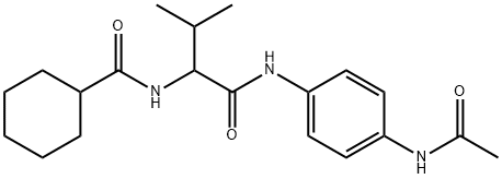 N-(1-{[4-(acetylamino)phenyl]amino}-3-methyl-1-oxobutan-2-yl)cyclohexanecarboxamide Structural