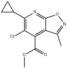 methyl 5-chloro-6-cyclopropyl-3-methylisoxazolo[5,4-b]pyridine-4-carboxylate Structural