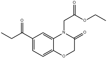 ethyl 2-(3-oxo-6-propanoyl-3,4-dihydro-2H-1,4-benzoxazin-4-yl)acetate Structural