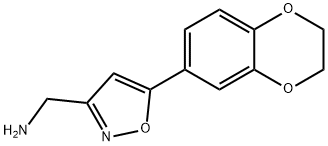 C-[5-(2,3-Dihydro-benzo[1,4]dioxin-6-yl)-isoxazol-3-yl]-methylamine Structural