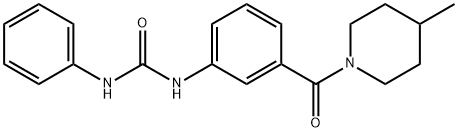 N-{3-[(4-methyl-1-piperidinyl)carbonyl]phenyl}-N'-phenylurea Structural