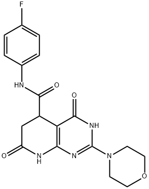 N-(4-fluorophenyl)-2-(morpholin-4-yl)-4,7-dioxo-3,4,5,6,7,8-hexahydropyrido[2,3-d]pyrimidine-5-carboxamide Structural