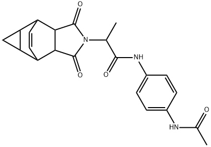 N-[4-(acetylamino)phenyl]-2-(1,3-dioxooctahydro-4,6-ethenocyclopropa[f]isoindol-2(1H)-yl)propanamide Structural