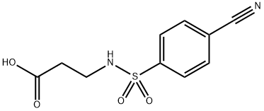 N-[(4-cyanophenyl)sulfonyl]-beta-alanine Structural