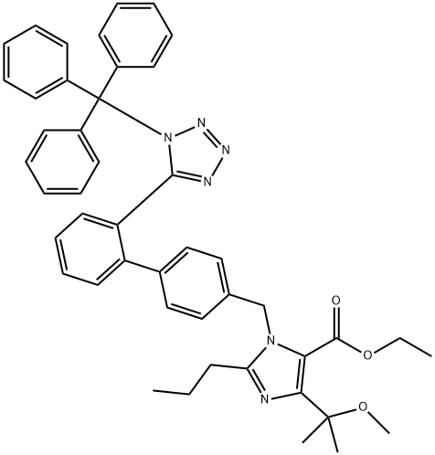 ethyl 4-(2-methoxypropan-2-yl)-2-propyl-1-((2'-(1-trityl-1H-tetrazol-5-yl)-[1,1'-biphenyl]-4-yl)methyl)-1H-imidazole-5-carboxylate