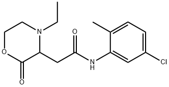 N-(5-chloro-2-methylphenyl)-2-(4-ethyl-2-oxomorpholin-3-yl)acetamide Structural