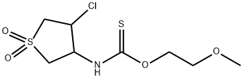 O-(2-methoxyethyl) (4-chloro-1,1-dioxidotetrahydro-3-thienyl)thiocarbamate Structural
