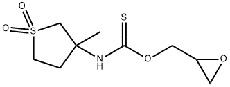 O-(oxiran-2-ylmethyl) (3-methyl-1,1-dioxidotetrahydro-3-thienyl)thiocarbamate Structural