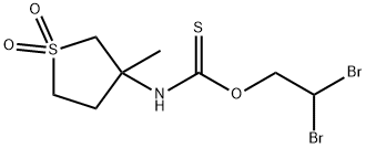 O-(2,2-dibromoethyl) (3-methyl-1,1-dioxidotetrahydro-3-thienyl)thiocarbamate Structural