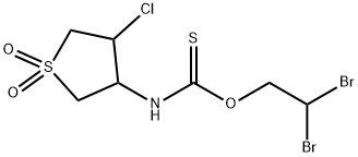 O-(2,2-dibromoethyl) (4-chloro-1,1-dioxidotetrahydro-3-thienyl)thiocarbamate Structural