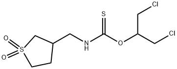 O-[2-chloro-1-(chloromethyl)ethyl] [(1,1-dioxidotetrahydro-3-thienyl)methyl]thiocarbamate Structural