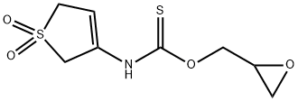 O-(oxiran-2-ylmethyl) (1,1-dioxido-2,5-dihydro-3-thienyl)thiocarbamate Structural