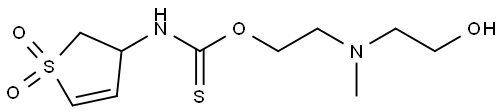 O-{2-[(2-hydroxyethyl)(methyl)amino]ethyl} (1,1-dioxido-2,3-dihydro-3-thienyl)thiocarbamate Structural