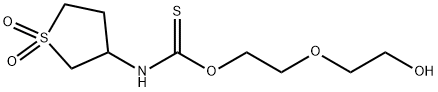 O-[2-(2-hydroxyethoxy)ethyl] (1,1-dioxidotetrahydro-3-thienyl)thiocarbamate Structural