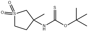 O-(tert-butyl) (3-methyl-1,1-dioxidotetrahydro-3-thienyl)thiocarbamate Structural