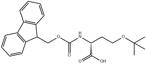 O-(1,1-dimethylethyl)-N-[(9H-fluoren-9-ylmethoxy)carbonyl]-D-Homoserine Structural