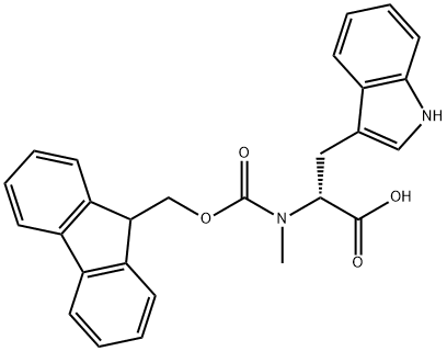 D-Tryptophan, N-[(9H-fluoren-9-ylmethoxy)carbonyl]-N-methyl- Structural