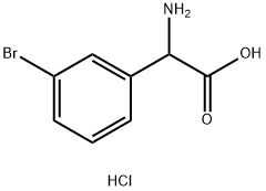 RS-3-bromophenylglycine hydrochloride Structural