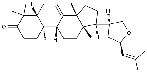 Lanosta-7,24-dien-3-one,21,23-epoxy-, (13a,14b,17a,20S,23R)- (9CI) Structural