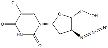 Uridine,3'-azido-5-chloro-2',3'-dideoxy- Structural