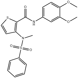 N-(3,4-dimethoxyphenyl)-3-[methyl(phenylsulfonyl)amino]thiophene-2-carboxamide Structural