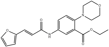 ethyl 5-{[(2E)-3-(furan-2-yl)prop-2-enoyl]amino}-2-(morpholin-4-yl)benzoate Structural