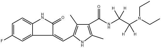 5-[(Z)-(5-fluoro-2-oxo-1H-indol-3-ylidene)methyl]-2,4-dimethyl-N-[1,1,2,2-tetradeuterio-2-(diethylamino)ethyl]-1H-pyrrole-3-carboxamide