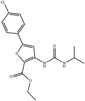 ethyl 5-(4-chlorophenyl)-3-{[(isopropylamino)carbonyl]amino}-2-thiophenecarboxylate Structural