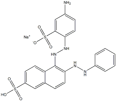 sodium:5-[2-(4-amino-2-sulfophenyl)hydrazinyl]-6-(2-phenylhydrazinyl)naphthalene-2-sulfonate Structural