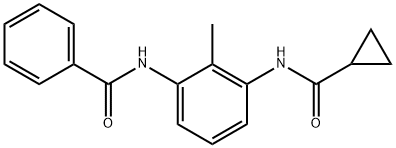 N-{3-[(cyclopropylcarbonyl)amino]-2-methylphenyl}benzamide Structural