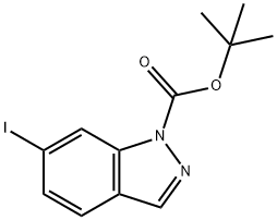 tert-butyl6-iodo-1H-indazole-1-carboxylate Structural