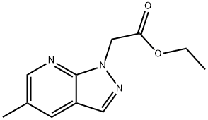 ethyl (5-methyl-1H-pyrazolo[3,4-b]pyridin-1-yl)acetate Structural