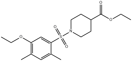 ethyl 1-[(5-ethoxy-2,4-dimethylphenyl)sulfonyl]-4-piperidinecarboxylate Structural