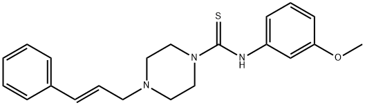 N-(3-methoxyphenyl)-4-[(2E)-3-phenylprop-2-en-1-yl]piperazine-1-carbothioamide Structural