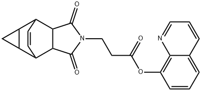 quinolin-8-yl 3-(1,3-dioxooctahydro-4,6-ethenocyclopropa[f]isoindol-2(1H)-yl)propanoate Structural