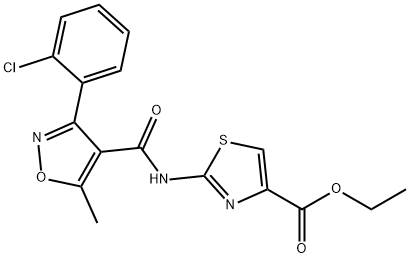 ethyl 2-(3-(2-chlorophenyl)-5-methylisoxazole-4-carboxamido)thiazole-4-carboxylate Structural