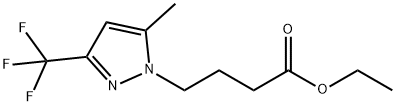ethyl 4-[5-methyl-3-(trifluoromethyl)-1H-pyrazol-1-yl]butanoate Structural