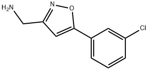 C-[5-(3-Chloro-phenyl)-isoxazol-3-yl]-methylamine Structural