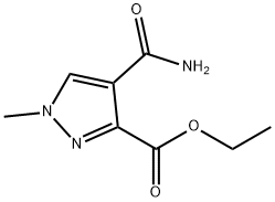 ethyl 4-(aminocarbonyl)-1-methyl-1H-pyrazole-3-carboxylate Structural