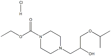 ethyl 4-(2-hydroxy-3-isopropoxypropyl)piperazine-1-carboxylate hydrochloride Structural
