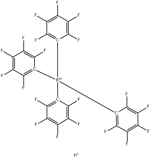 Hydrogen tetrakis(pentafluorophenyl)borate Structural
