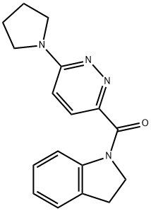 indolin-1-yl(6-(pyrrolidin-1-yl)pyridazin-3-yl)methanone Structural