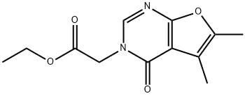 Furo[2,3-d]pyrimidine-3(4H)-acetic acid, 5,6-dimethyl-4-oxo-, ethyl ester Structural