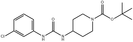 tert-Butyl 4-[3-(3-chlorophenyl)ureido]piperidine-1-carboxylate Structural