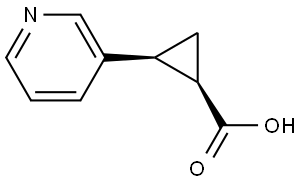 cis-2-Pyridin-3-yl-cyclopropanecarboxylic acid Structural