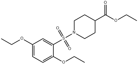 ethyl 1-[(2,5-diethoxyphenyl)sulfonyl]-4-piperidinecarboxylate Structural