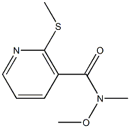 N-methoxy-N-methyl-2-(methylthio)nicotinamide Structural